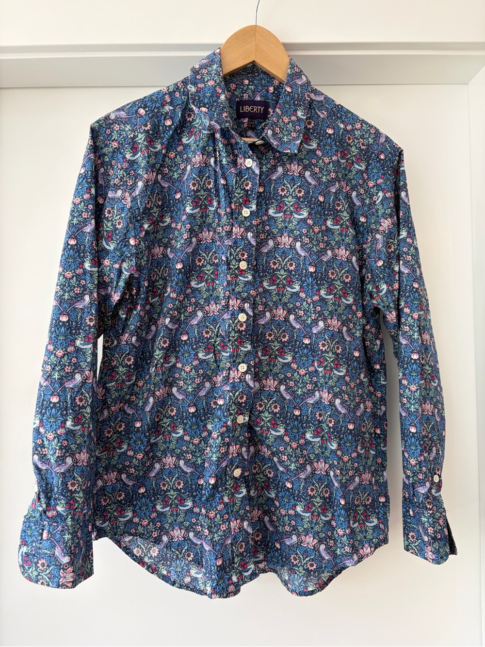 Liberty of London Strawberry Thief Button up 100% Cotton size UK 16, US 12